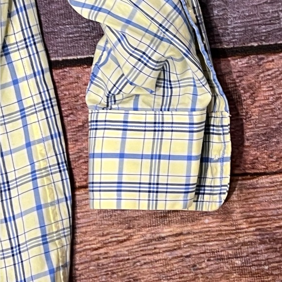 Polo Ralph Lauren Shirt Plaid Long Sleeve Button Down Yellow Shirt Mens - Picture 2 of 6